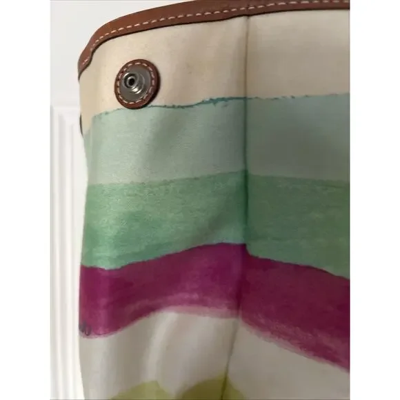 Coach Y2K Water Color Hampton tote canvas hand shoulder Bag Purse 10067 - Picture 4 of 16